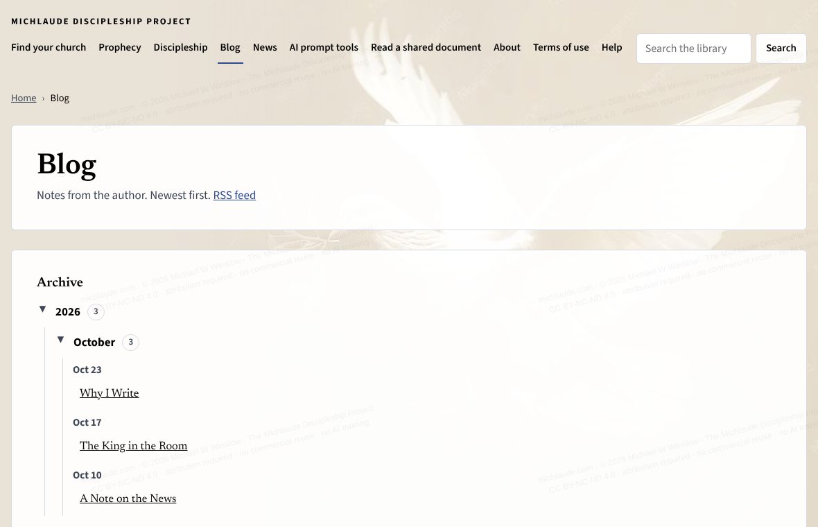 The blog list