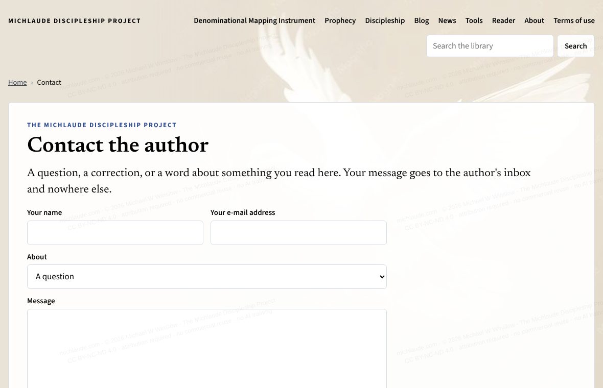 The contact form