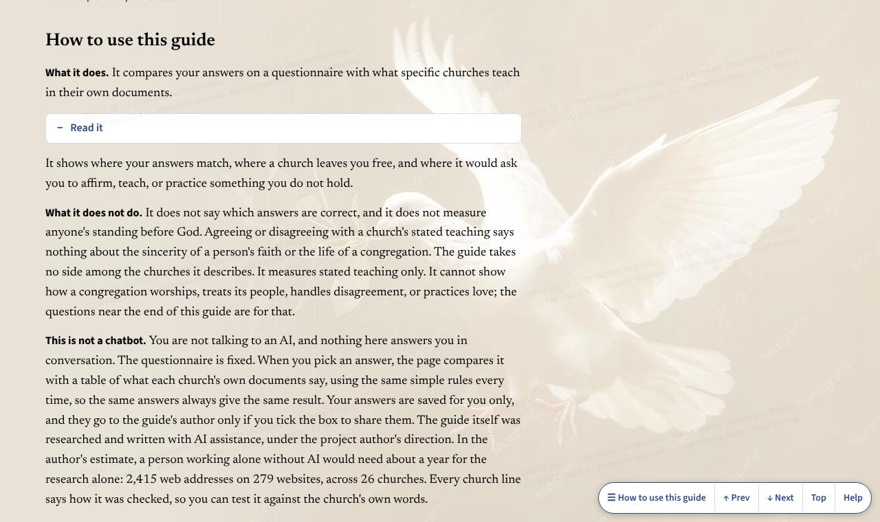 The How to use this guide part of the DMI