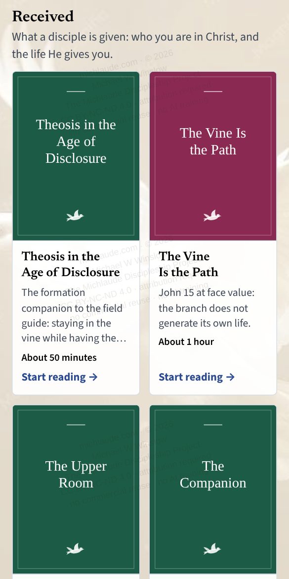 The library on a phone, with two covers across