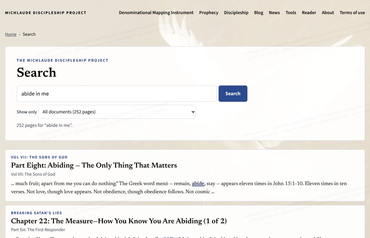Search results with the words marked